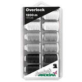 12 Bobines de fils surjeteuse<br> Madeira Aerolock n°125<br> 1200m x12