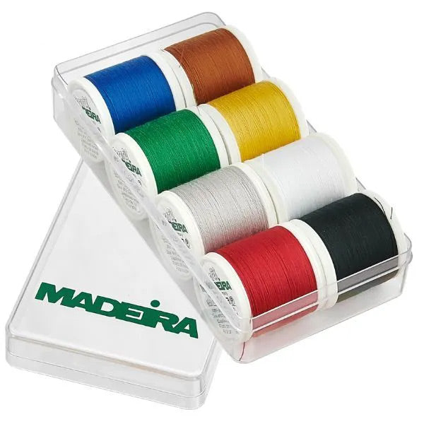 8 Bobines de fils à coudre<br> Madeira Aerofil n°120<br> 400m x8