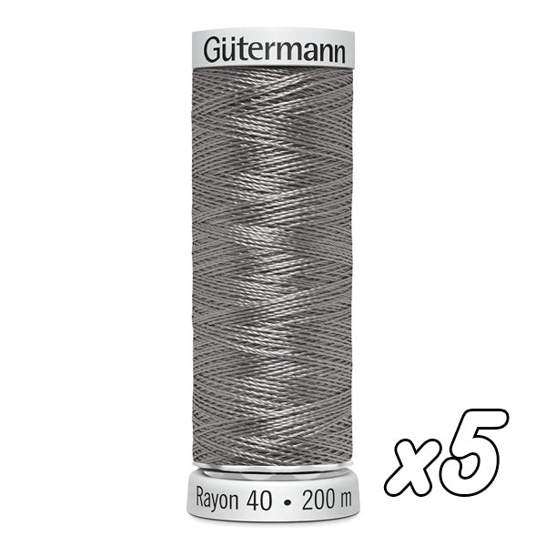 Fil à broder<br> Gütermann Rayon n°40<br> 200m x5