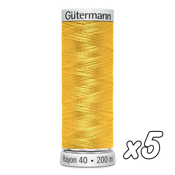 Fil à broder<br> Gütermann Rayon n°40<br> 200m x5