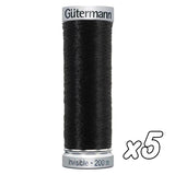Fil à broder<br> Gütermann Rayon n°40<br> 200m x5