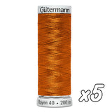 Fil à broder<br> Gütermann Rayon n°40<br> 200m x5