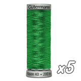 Fil à broder<br> Gütermann Rayon n°40<br> 200m x5