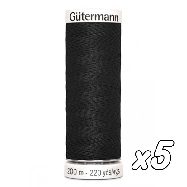 Fil à coudre<br> Gütermann Creativ n°100<br> 100m ou 200m x5