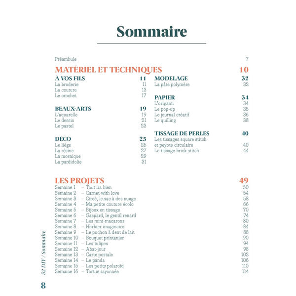 52 diy - un projet par semaine<br> Collectif