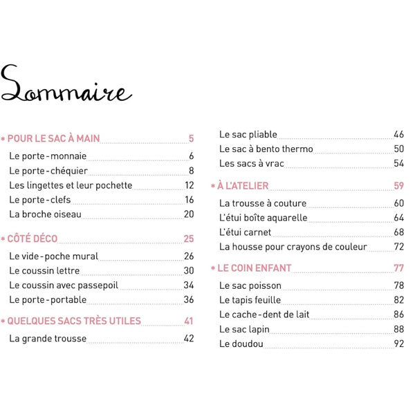 Ma couture facile - Sacs, pochettes et déco<br> Clémentine Collinet