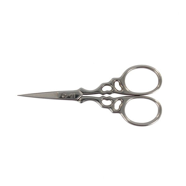 Ciseaux broderie Arabesque<br>Argent 9cm - Atelier de la Machine à Coudre