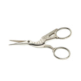 Ciseaux broderie Cigogne<br>Argent foncé 9cm - Atelier de la Machine à Coudre