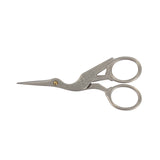 Ciseaux broderie Cigogne<br>Chromé mate 9cm - Atelier de la Machine à Coudre