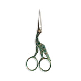 Ciseaux broderie Cigogne<br>Vert 9cm - Atelier de la Machine à Coudre