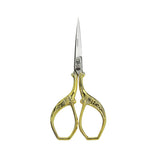 Ciseaux broderie Fleurs<br> Or 9cm