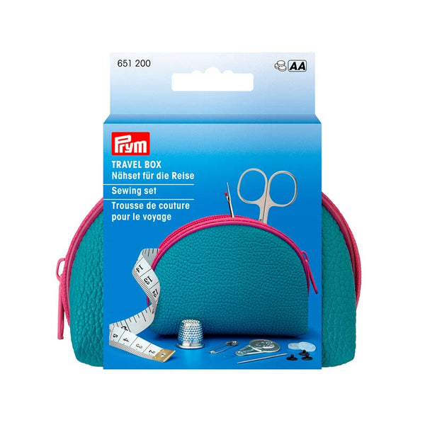Trousse de couture imitation Cuir Bleu - Atelier de la Machine à Coudre