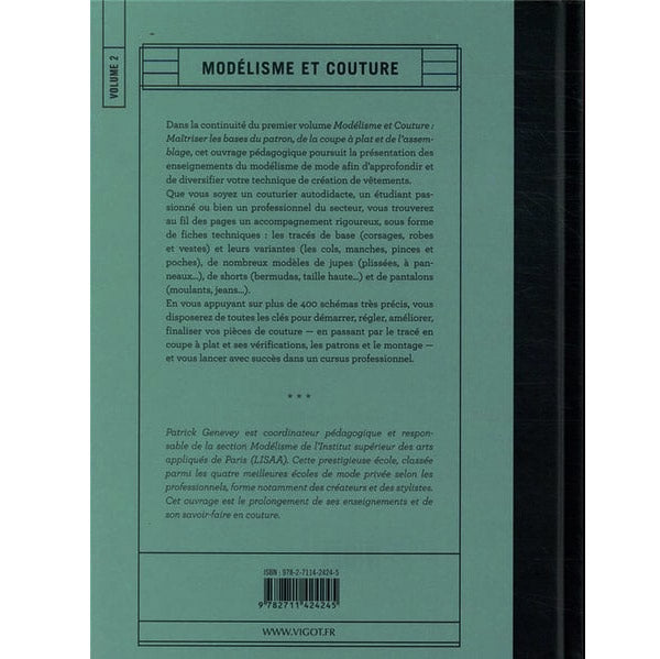Modélisme et couture volume 2<br> Patrick Genevey