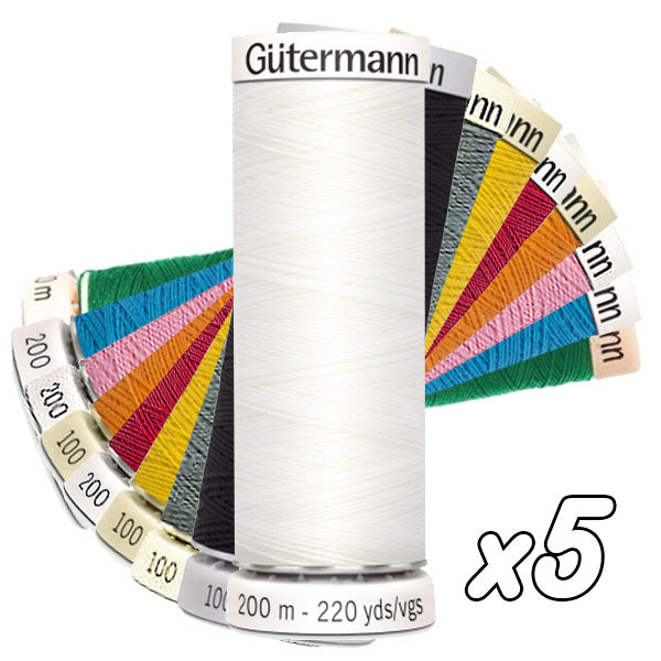 Set Costura Gütermann Coselotodo 100 mts. (12 bobinas alfileres aguja