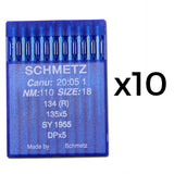 10x Aiguilles Schmetz<br> 134R<br> Simple entrainement