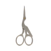 Ciseaux broderie Cigogne<br>Chromé mate 9cm - Atelier de la Machine à Coudre